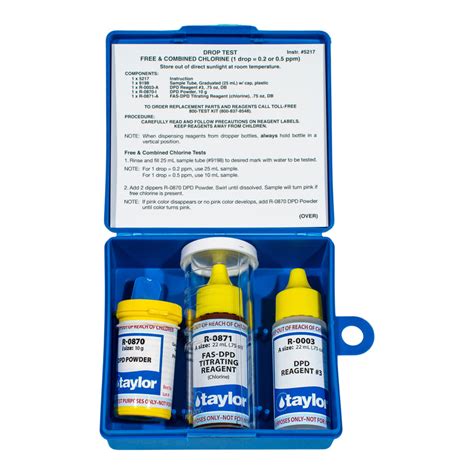 taylor k-1515-a drop test kit fas-dpd|taylor chlorine drop testing kit.